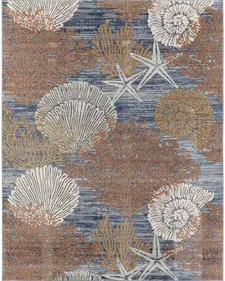 Seaside SDS04 Blue Multicolor Area Rug