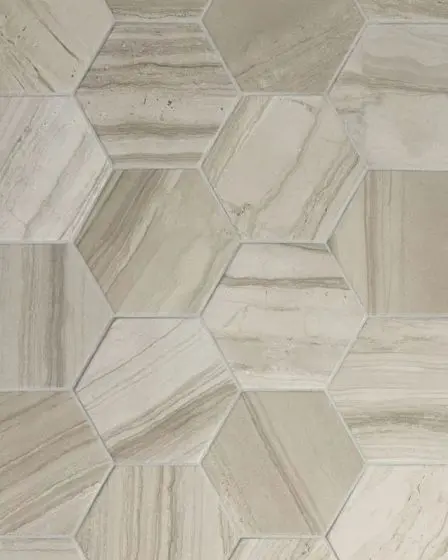 Stria Beige Porcelain Matte Marble Tile