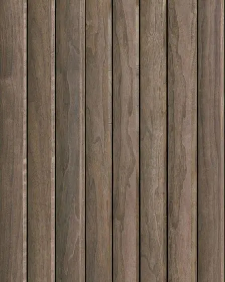 Acoustic Reeded Wood Slat Wall Panel Tawny
