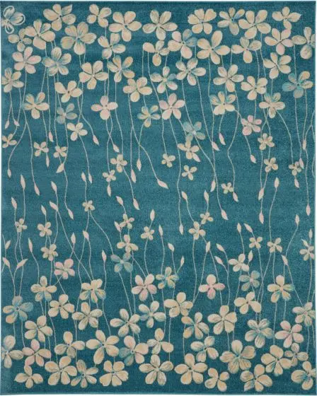 Tranquil TRA04 Turquoise Area Rug