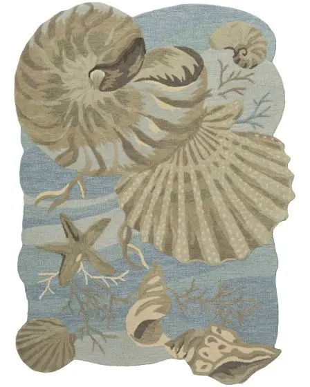 Waterside WRS01 Blue Area Rug