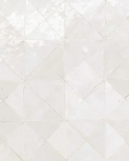 Zagora Blanc Glossy Glazed Ceramic Triangle Mosaic Tile