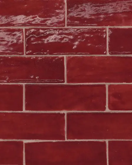 Zagora Rouge Glossy Glazed Ceramic 2"x6" Field Tile