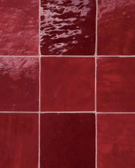 Zagora Rouge Glossy Glazed Ceramic 4x4" Field Tile