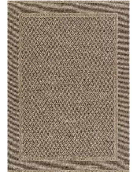Naturalistic Symmetry Natural/Black Area Rug