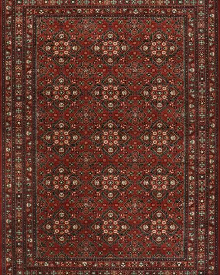 Old World Classic Royal Afghan Antique Red Rug