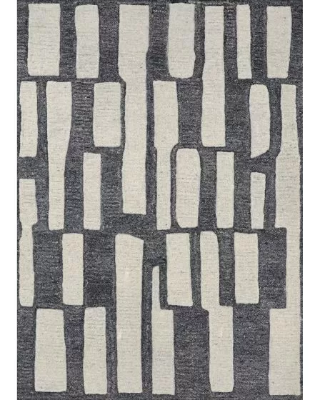 Lotus Enlightment Obsidian 5'x8' Area Rug