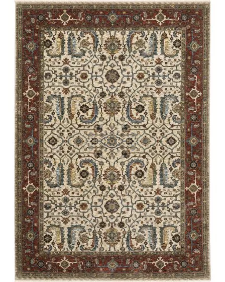 Aberdeen 144d1 Ivory/Red Area Rug