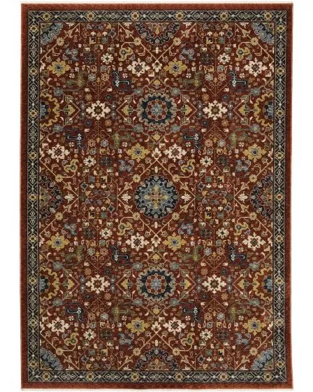 Aberdeen 6r Red/Multi Area Rug