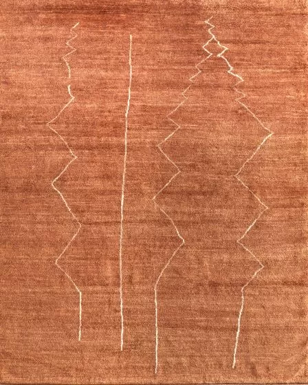 Agape 69H8F Orange/White 11'6"x15' Area Rug