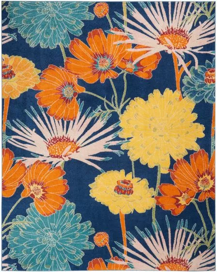 Allur ALR06 Navy Multicolor Area Rug