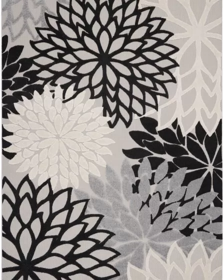 Aloha ALH05 Black White Area Rug