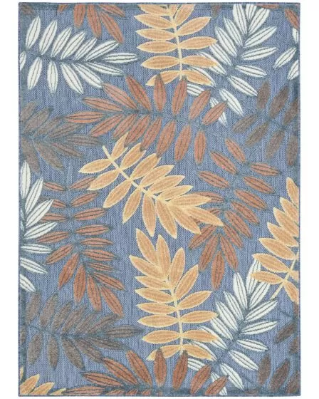 Aloha ALH18 Blue Rose 2'8"x4' Area Rug