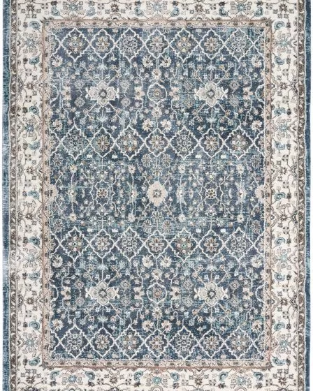 American Manor AMR01 Blue/Ivory Area Rug