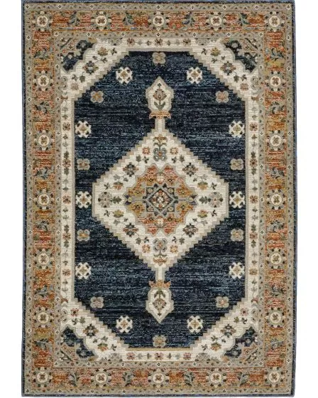 Andorra 2281e Blue/Orange Area Rug