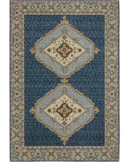 Andorra 2430a Blue/Gold Area Rug