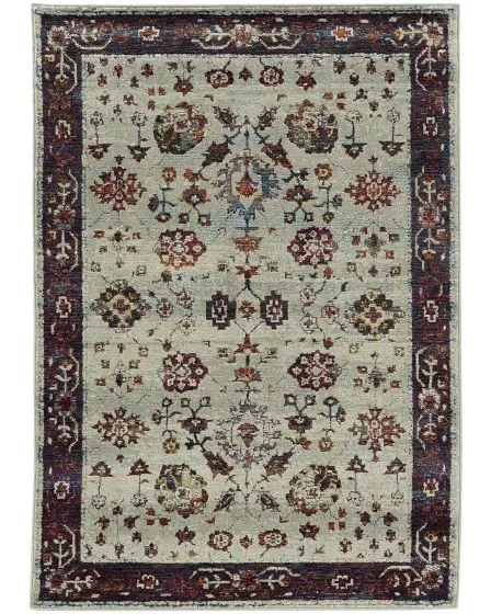 Andorra 6842d Stone/Red Area Rug