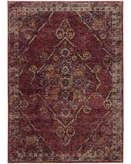 Andorra 7135e Red/Gold Area Rug
