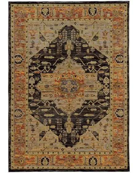 Andorra 7138b Gold/Grey Area Rug