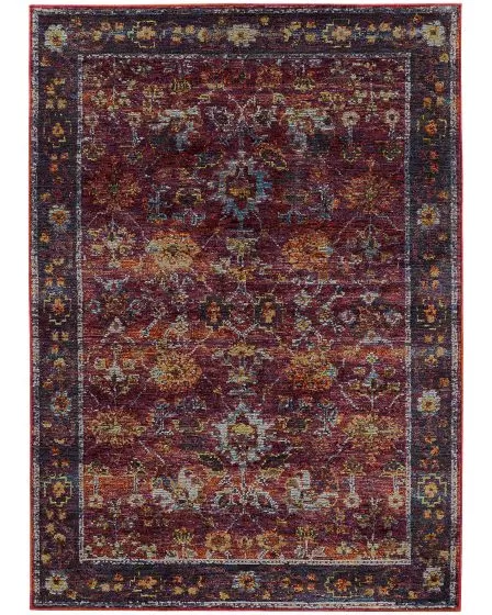 Andorra 7153a Red/Purple Area Rug