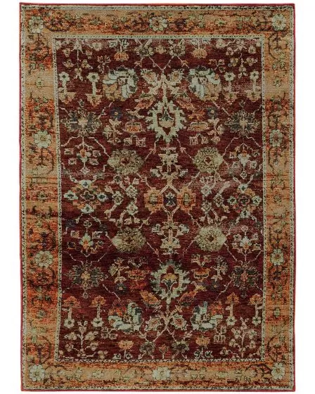 Andorra 7154a Red/Gold Area Rug