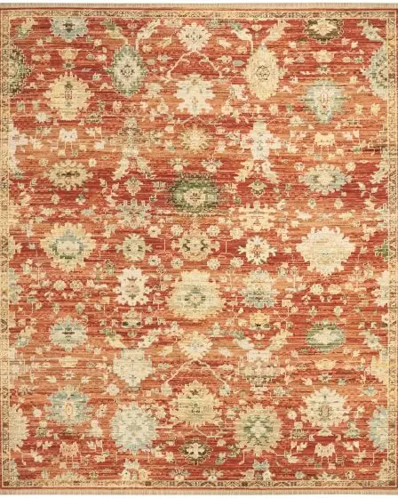 Antique Bloom ANB01 Brick Area Rug