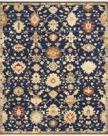 Antique Bloom ANB01 Navy Area Rug