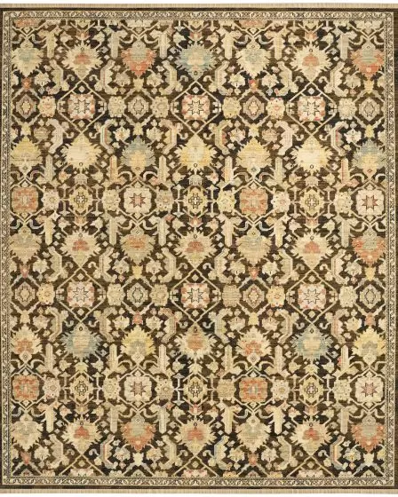 Antique Bloom ANB02 Mocha Multicolor Area Rug