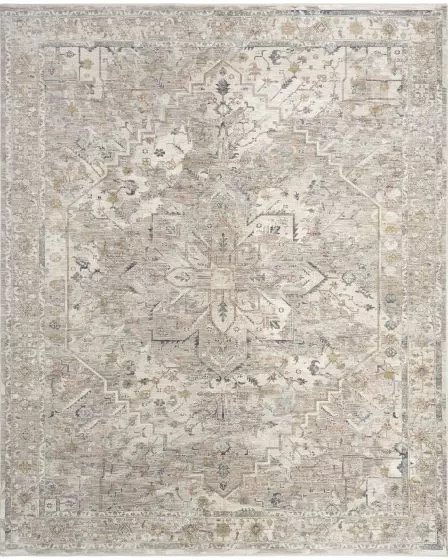 Antique Fusion ANF02 Ivory Multicolor 3'11"x5'10" Area Rug