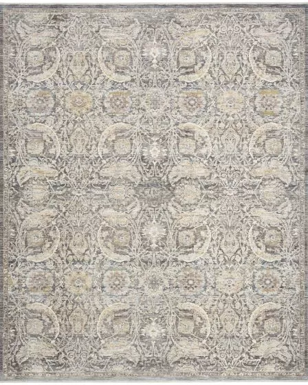 Antique Fusion ANF03 Charcoal Multicolor 3'11"x5'10" Area Rug