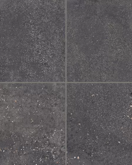 Area 51 Black Matte Glazed Porcelain 24"x24" Pressed Field Tile