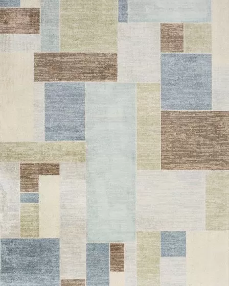 Astra Machine Washable ASW09 Blue Green Rug