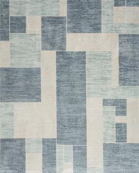 Astra Machine Washable ASW09 Blue Ivory Rug