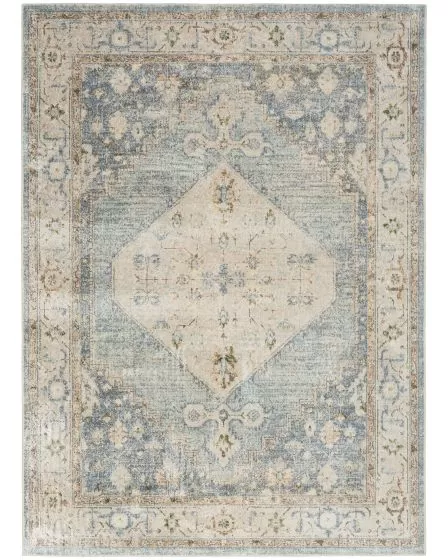 Astra Machine Washable ASW11 Silver Blue Rug