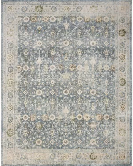 Astra Machine Washable ASW16 Teal Beige Rug