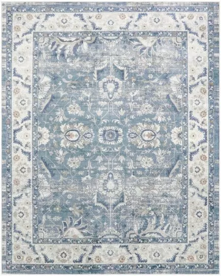Astra Machine Washable ASW20 Blue 3'3"x5' Area Rug