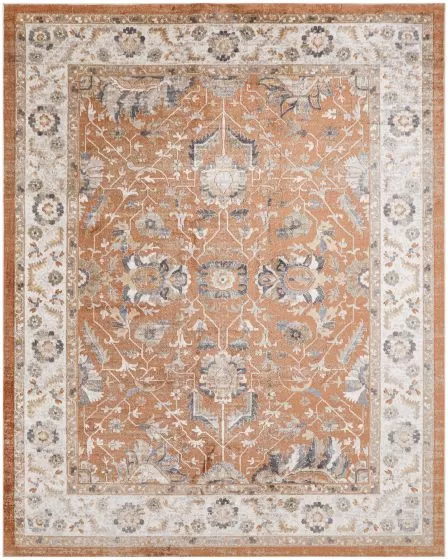 Astra Machine Washable ASW20 Rust Ivory 3'3"x5' Area Rug