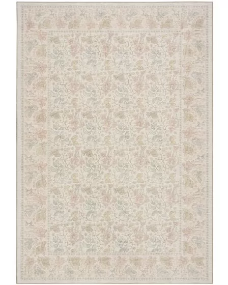 Botanical Washables BOT03 Beige Multicolor 4'x6' Area Rug