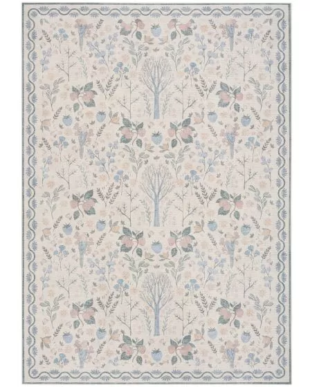 Botanical Washables BOT04 Ivory Multicolor 4'x6' Area Rug