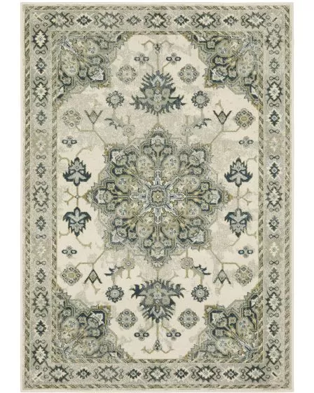 Branson br04b Ivory/Blue Area Rug