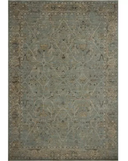 Briar BRR-02 Aqua/Olive 2'6"x4'0" Runner Rug
