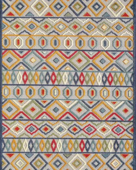 Calla 6928 Ivory/Multi Aztec Area Rug