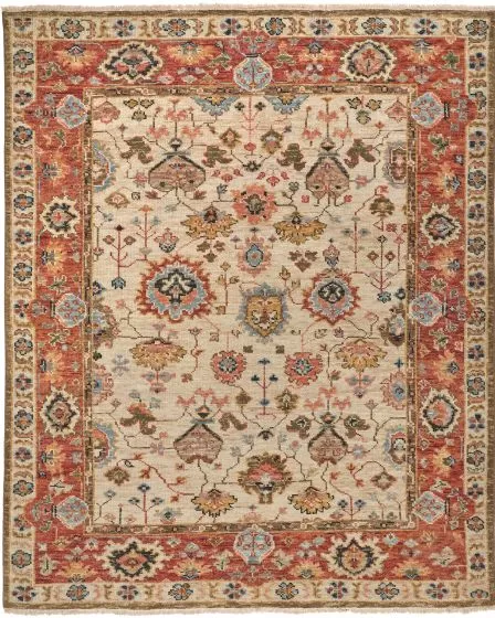 Carrington 6805F Ivory/Red/Blue Area Rug