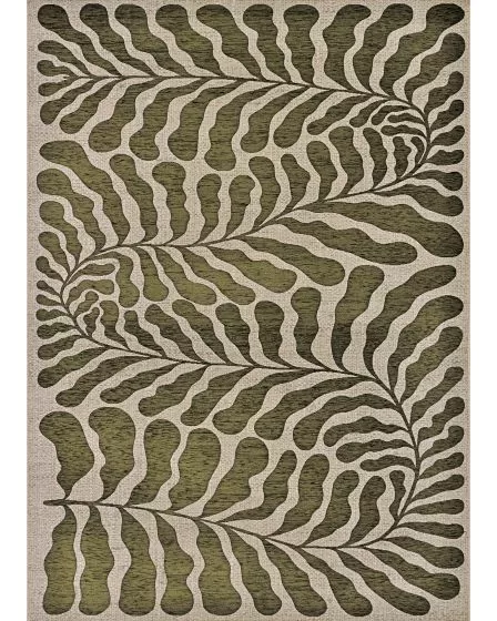 Castille Fiore Tea Leaf 5'3"x7'6" Area Rug