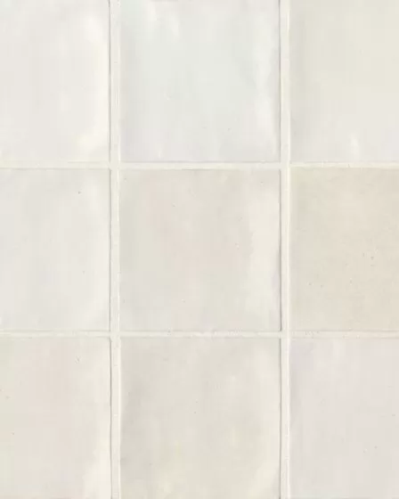 Celine Glossy White Glazed Porcelain 4"x4" Square Field Tile