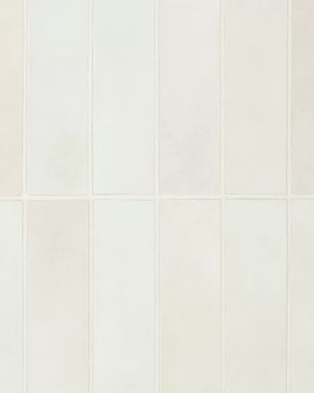Celine Matte White Glazed Porcelain 2"x6" Field Tile