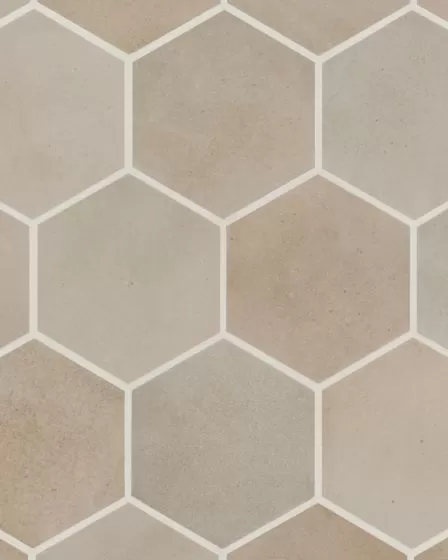 Celine Taupe Matte Glazed Porcelain 4.5"x4" Hexagon Field Tile