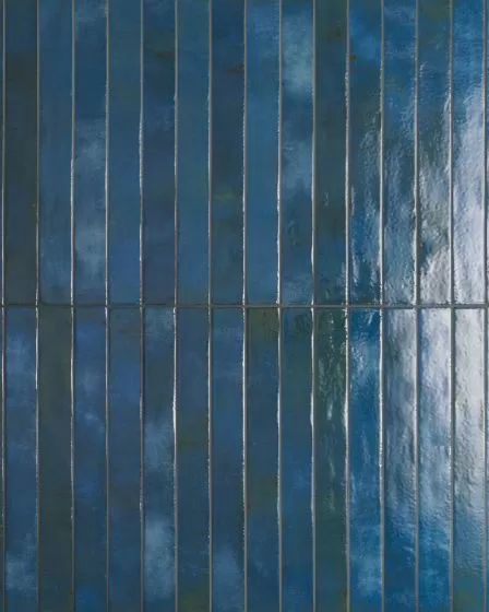 Chroma Blue Glossy Glazed Porcelain 2"x18" Field Tile