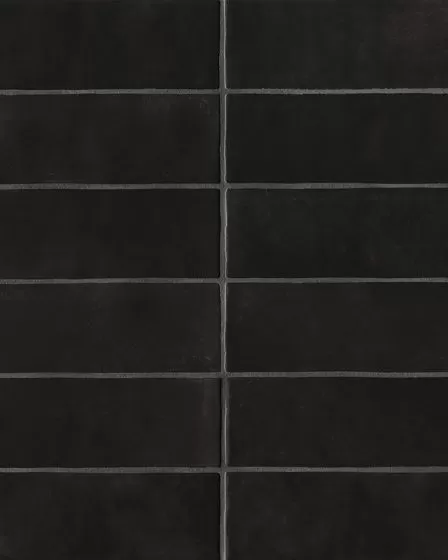 Cloe Black Glossy Glazed Ceramic 2.5"x8" Field Tile