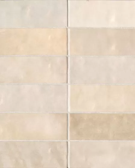 Cloe Creme Glossy Glazed Ceramic 2.5"x8" Field Tile